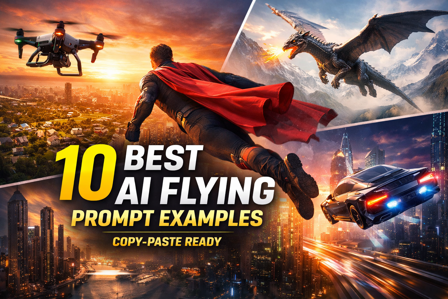 AI Flying Prompt Examples Cinematic Flying Scene