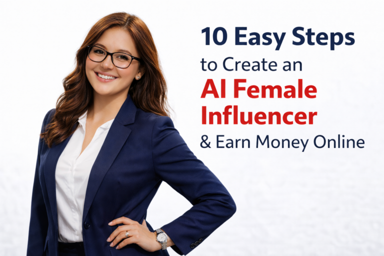 AI female influencer earning money online feature image